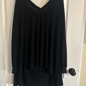 2/$25 Mossimo Supply Co. Black V-Neck Hooded Oversized LS Tunic   Size M